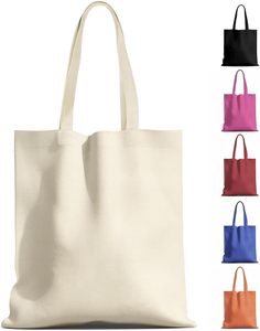 Canvas Tote <b>Bag</b> With Navy Handles Minimalist Design Open Top Daily Use Durable Structure Made In Bangladesh - Product Image 2