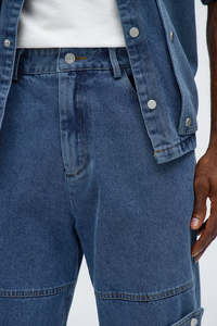 Custom Light Blue Cotton Wash Slim Casual Breathable Straight Denim Rhinestone Jeans for Mens wnith Logo - Product Image 3