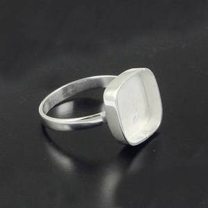 Nouvelle conception 2026 – Bague en argent sterling 925 avec sertissage carré fin, idéale pour l'incrustation de bijoux pour femmes - Product Image 2
