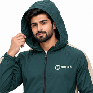 Conjunto Deportivo Unisex con Capucha, Verde Beige, Ecológico, Resistente al Viento, 100% Nailon, Ligero, Transpirable, Ropa Deportiva Informal para Exteriores - Product Image 4