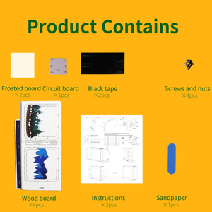 Kit di modellini di puzzle in legno 3D, luci notturne, decorazioni da scrivania e regali di compleanno per donne - Product Image 2