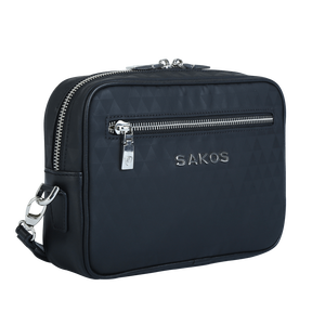 Pochette de luxe pour homme en tissu Oxford avec garniture en cuir, sacoche d'affaires portable, pochette de rangement étanche, vente en gros - Product Image 2