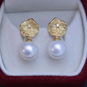 Women's Freshwater 11-12mm Large White Strong Light <b>Fine</b> <b>Dangle</b> <b>Earrings</b> Minimalist S925 Silver Buckle Minimalist Women's - Product Image 1