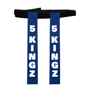 5Kingz Sports <b>Rugby</b> <b>Tags</b> <b>Belt</b> Blue White Text Durable Lightweight Eco-Friendly Team Sports Equipment - Product Image 1