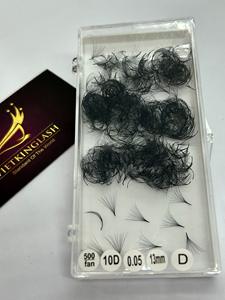 Extensiones de Pestañas Preformadas de Alta Calidad, Acabado Mate Oscuro, 10D 12D 0.03-0.05mm, Curvatura CC/DD/LC/LD, Pedido al por Mayor - Product Image 3