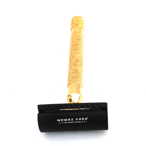Maquinilla de Afeitar de Seguridad de Doble Filo de Lujo Dorada con Mango Hexagonal Negro, Maquinilla de Afeitar Profesional de Acero Inoxidable para Afeitado en Húmedo para Hombres - Product Image 3