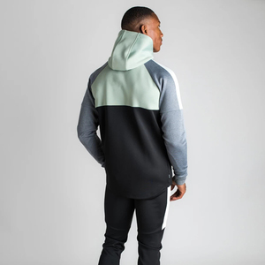 Nouveau design, survêtement de sport pour homme de haute qualité, personnalisé, avec fermeture éclair intégrale, en polaire technique polyester, logo personnalisé en usine - Product Image 3