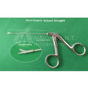Tijeras Quirúrgicas ENT Nano Scissor, Modelo ENT-0101, Clase I, Longitud de Trabajo de 7 cm, Diámetro de la Funda de 0,9 mm, para Procedimientos ORL, CE - Product Image 1