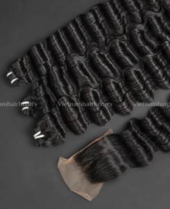 Cabello Humano Virgen Remy Vietnamita con Ondas Naturales y Ondas Profundas Sueltas - Venta al por Mayor - Product Image 5