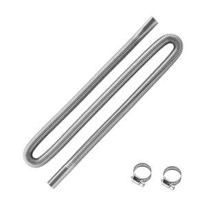 In acciaio inossidabile 58.7 pollici flessibile riscaldatore Diesel tubo di scarico 2 morsetti 2KW 5KW 8KW Tuning Kit di accessori per sistema di scarico - Product Image 1