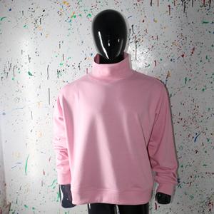 Sweat-shirt à col montant 100% coton avec broderie appliquée, col large, URBAN PRODUCTIONS - Product Image 3