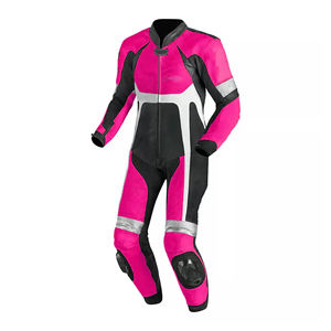 Traje de Motociclismo de Cuero Personalizado con Estampado, de Una Pieza, con Protección CE, Transpirable, Resistente al Viento, Talla Grande, Unisex, para Adultos, Fizzan - Product Image 2