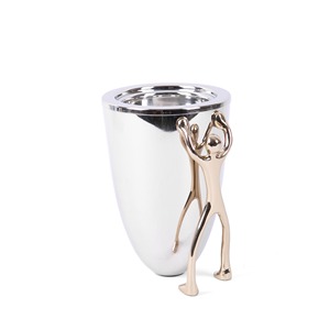 Brûleur d'encens en acier inoxydable avec figurine dorée, diffuseur d'aromathérapie pour usage intérieur - Product Image 3