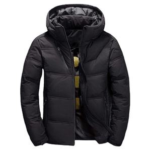 2025 gros mode hommes doudoune duvet d'oie à capuche bulle manteaux finition brillante Logo personnalisé High Street Style pour l'hiver - Product Image 5