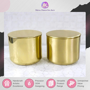 Personnalisation disponible - Contenants à bougies en laiton originaux les plus vendus - Pots à bougies pour fabricants de bougies de luxe au prix le plus bas - Product Image 5