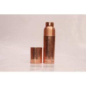 Pure Copper Water Bottle 1000ml with Handcrafted Engraved Design Eco-Friendly Yoga & Gym Drinkware Wholesale Factory Price - Product Image 2