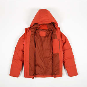 Nouvelle veste d'hiver pour homme au design tendance, veste matelassée orange chaude, coupe-vent, similaire à une doudoune pour adulte - Product Image 3