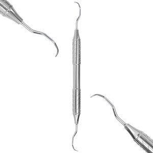 Curette dentaire rigide Gracey 13-14 en acier inoxydable à double extrémité, instrument parodontal, curette distale pour dents postérieures, détartreur d'hygiène dentaire - Product Image 1