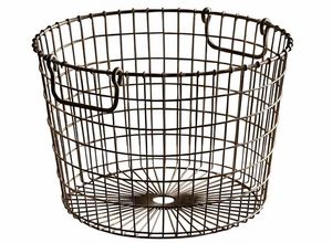 Round Black Multi Use <b>Wire</b> Storage <b>Basket</b> Rectangle Nordic Style With Handles For <b>Laundry</b> Storage - Product Image 4
