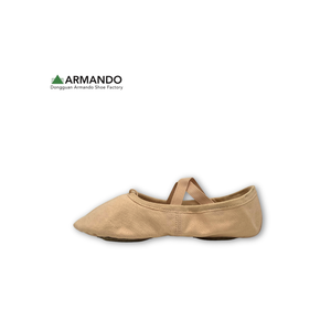 Zapatillas de ballet de lona con suela dividida, pre-cosidas, con elástico y suela suave, para niños y adultos, disponibles en stock. - Product Image 1