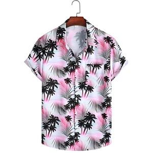 New Short-Sleeved Men's <b>Shirts</b> Hot Sale Beach <b>Shirts</b> Fashion Printed Hawaiian <b>Shirts</b> Beach Wear Knitted Summer Style OEM <b>Shirts</b> - Product Image 6