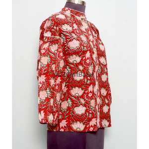 Camisa de Manga Larga con Estampado Floral 100% Algodón para Mujer, Corte Moderno, Ecológica y Transpirable, para Primavera, Informal/de Oficina - Product Image 4