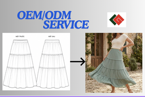 Fabricant de vêtements vietnamien OEM ODM, jupes longues tissées pour femmes, vêtements pour femmes, vêtements sur mesure, vente en gros de vêtements - Product Image 5