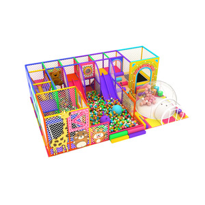 Indoor Plastic Playground <b>Play</b> <b>Center</b> with Ball Pool Slide Climbing Area and Basketball Hoop for Commercial Use - Product Image 2