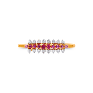Ensemble de bagues Grand Aurora en diamant, bandes entrelacées, or jaune, diamants de laboratoire 1,60 ct au total, luxueux pour mariage et soirée - Product Image 3