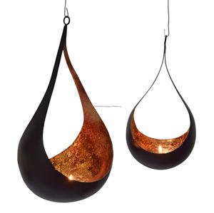 Elegante Portavelas y Portavelas de Té Colgante de Hierro Forjado Hecho a Mano, Decoración de Iluminación para Mesa de Navidad para el Hogar u Hotel - Product Image 1