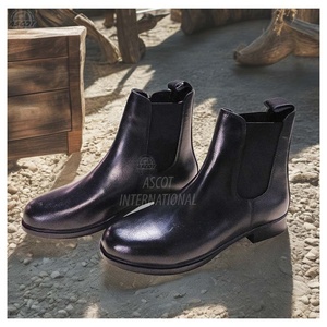 Botas de montar a caballo en cuero antideslizante color negro marrón para hombres mujeres al por mayor botas Chelsea - Product Image 1
