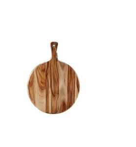 Tabla de cortar de madera maciza hecha a mano para cocina, para cortar verduras, carne y pan, superficie de preparación de alimentos duradera de madera natural - Product Image 4
