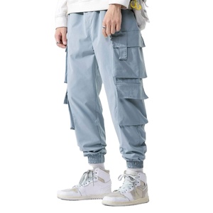 Pantalons cargo en toile pour hommes à taille mi-haute, vente chaude, logo personnalisé, pantalons d'hiver, vêtements durables avec un design tendance, pantalons pour hommes lavés - Product Image 2