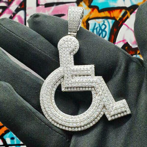 Collier pour homme style Hip Hop, pendentif grande roue personnalisé en argent 925 rhodié, serti de moissanite VVS, bijoux de mode uniques pour rappeurs - Product Image 5