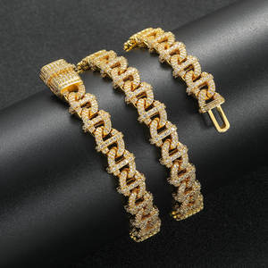 Chaîne de cou Hip Hop Micro Pavé CZ Diamant Or, Argent, Or Rose pour Concerts et Soirées en Boîte de Nuit - Grande Vente - Product Image 5