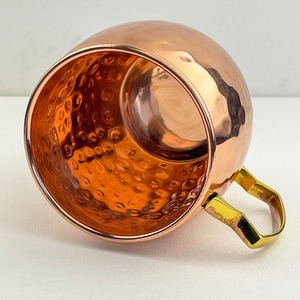 Verre à eau en cuivre au look naturel, style organique, couleur unie, pour usage personnalisé - Product Image 3