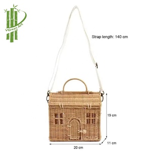Bolsa decorativa para el Hogar Inteligente, producto de ratán, bolsa colorida con cable hecha a mano de Bambú - Product Image 6