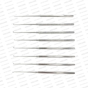 Kit de instrumentos microquirúrgicos de oído Vaslcare de acero inoxidable alemán para timpanoplastia y mastoidectomía, con disección de oído y flapa de canal. - Product Image 5