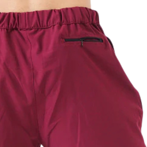 <b>Mens</b> Elastic Waist Solid Knitted Quick Dry Breathable Lightweight Running <b>Shorts</b> for Gym Training Sports Workout <b>Red</b> - Product Image 4