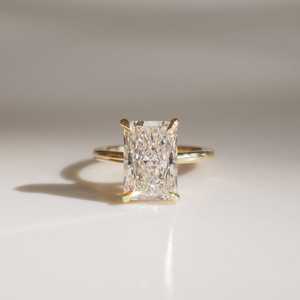 แหวนเพชรทรงเรเดียนท์คัทคุณภาพสูง ทองคำแท้ 14k น้ำหนัก 3.01 กะรัต เพชรเพาะเลี้ยง เหมาะสำหรับงานแต่งงาน งานเลี้ยง หรือเป็นของขวัญแทนใจสำหรับคนรัก - Product Image 4