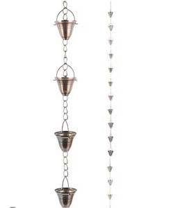 โซ่ระบายน้ำฝนโลหะสำหรับหลังคาแบบหนาพิเศษ แข็งแรง ทนทาน ตกแต่งสวยงาม - Product Image 2