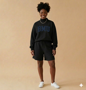 Coastal Winter Mock Neck Shorts <b>Set</b> Women Coordinated Outfit Cozy Smooth Warm Easygoing Elegant Daily Wear Collection - Product Image 1