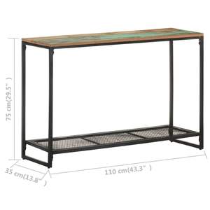 Mesa Consola de Madera Maciza Reciclada 43.3\"x13.8\"x29.5\" - Mueble Consola de Madera con Acabado Elegante - Product Image 6