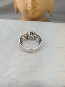 Anillo de Oro Blanco con Diamante Cultivado en Laboratorio de Corte Redondo, Anillo de Compromiso y Boda de Lujo para Mujer, Joyería Fina con Brillo Brillante, Regalo - Product Image 4