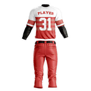 Conjunto de Pantalones y Camiseta de Béisbol a Rayas, Impresión Digital Personalizada con Nombre del Jugador, Cintura Elástica Antibacteriana, Uniforme Retro, Marca Privada OEM - Product Image 2