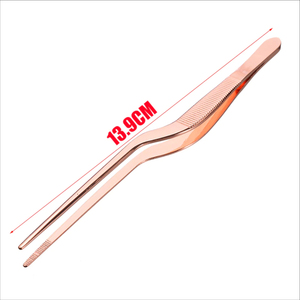 Pince de chef professionnelle en acier inoxydable allemand, idéale pour l'agencement des plats et la préparation culinaire – Ensemble de pinces de cuisine manuelles - Product Image 3