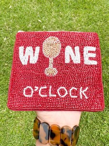 Monedero de cuentas TIMELESS CRAFT Wine O'Clock, cartera de lujo hecha a mano con cremallera, accesorio glamuroso para fiestas, elegante temática de cóctel - Product Image 6
