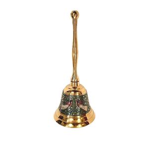 Campana de latón pintada a mano para la Pooja, ideal para el festival Diwali, eventos religiosos, artículos de regalo, campanas decorativas con asa, regalo de boda. - Product Image 6