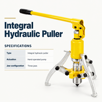 Extracteur hydraulique intégré à trois griffes avec pompe manuelle et levier pour le retrait de roulements et engrenages