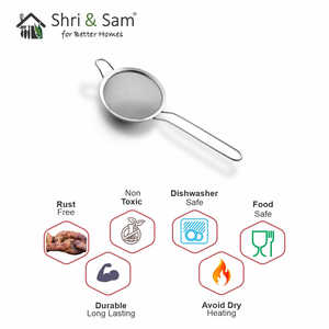 Passoire et passoire en acier inoxydable de 18 cm Produit haut de gamme pour la cuisine - Product Image 4